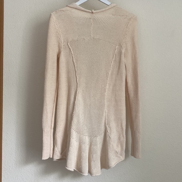 Free people Cascading Ruffle Ivory Cardigan S - Picture 4 of 10